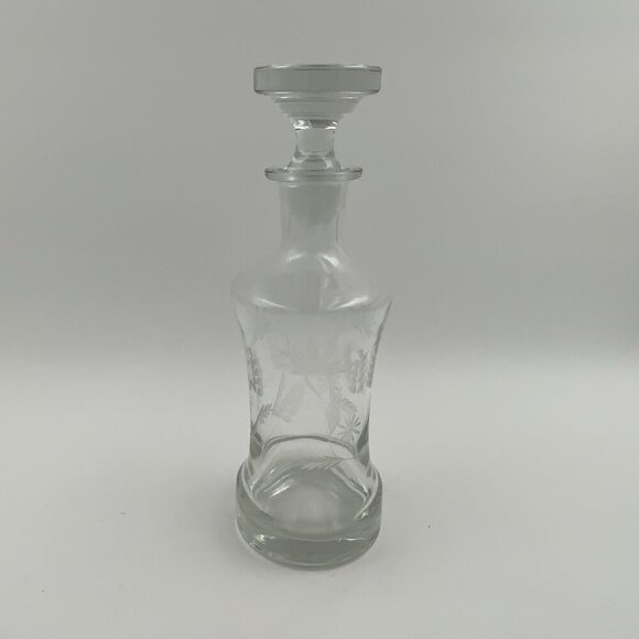 Vintage Leonard Silver "Summerfield" Crystal Whiskey Decanter Made In Romania - Picture 1 of 9